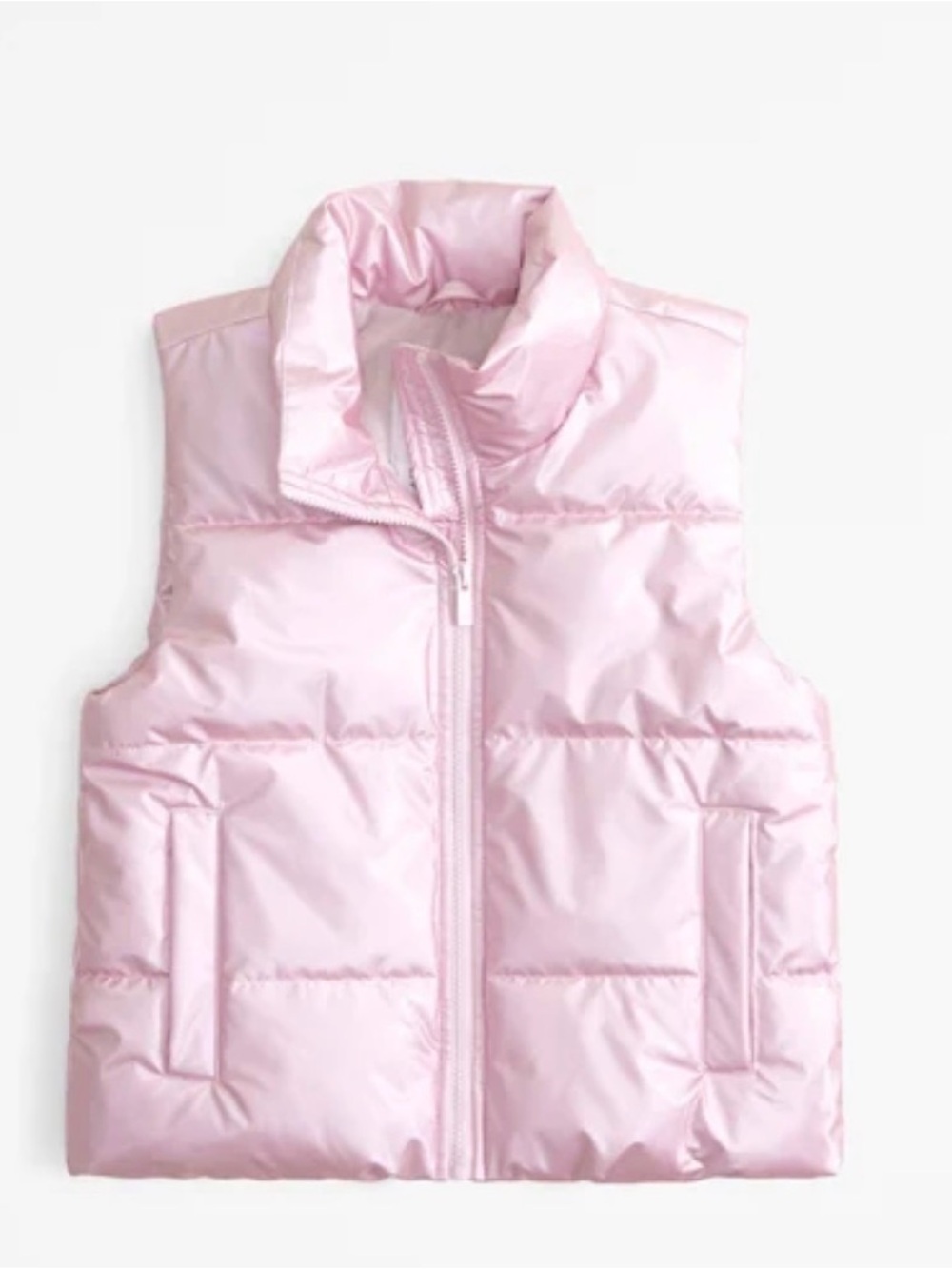 Abercrombie Kids Pink Puffer Vest Sherpa Lined Size 9/10